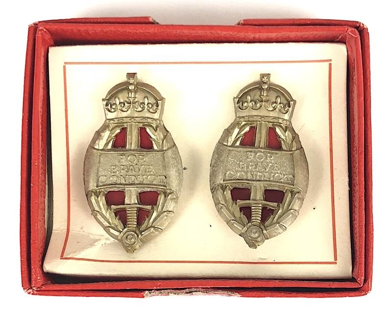 King's Commendation for Brave Conduct plastic economy badges in Box of Issue — image 2