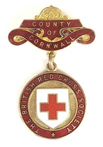 British Red Cross Society County of Cornwall named badge