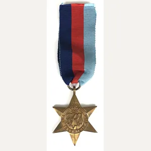 WW2 1939 -1945 Star With Original Silk Medal Ribbon