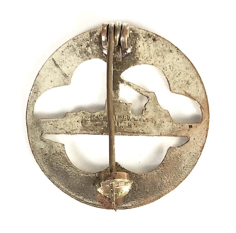 WW2 OUR NAVY patriotic battleship naval badge by H.W.Miller — image 2