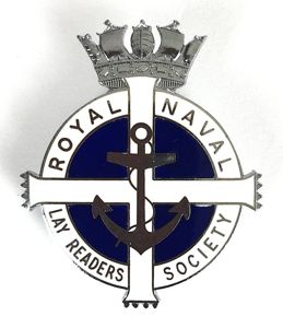 Royal Naval Lay Readers Society RNLRS uniform badge c1930 -1959