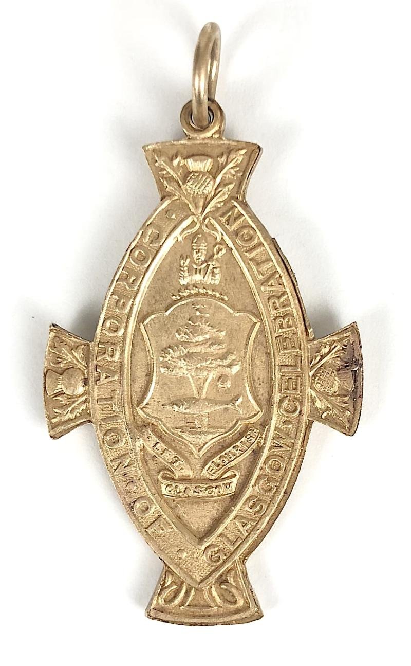 Peace Celebration 1919 City of Glasgow End of World War 1 Medal Scotland — image 2