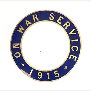 WW1 On War Service 1915 official war workers badge