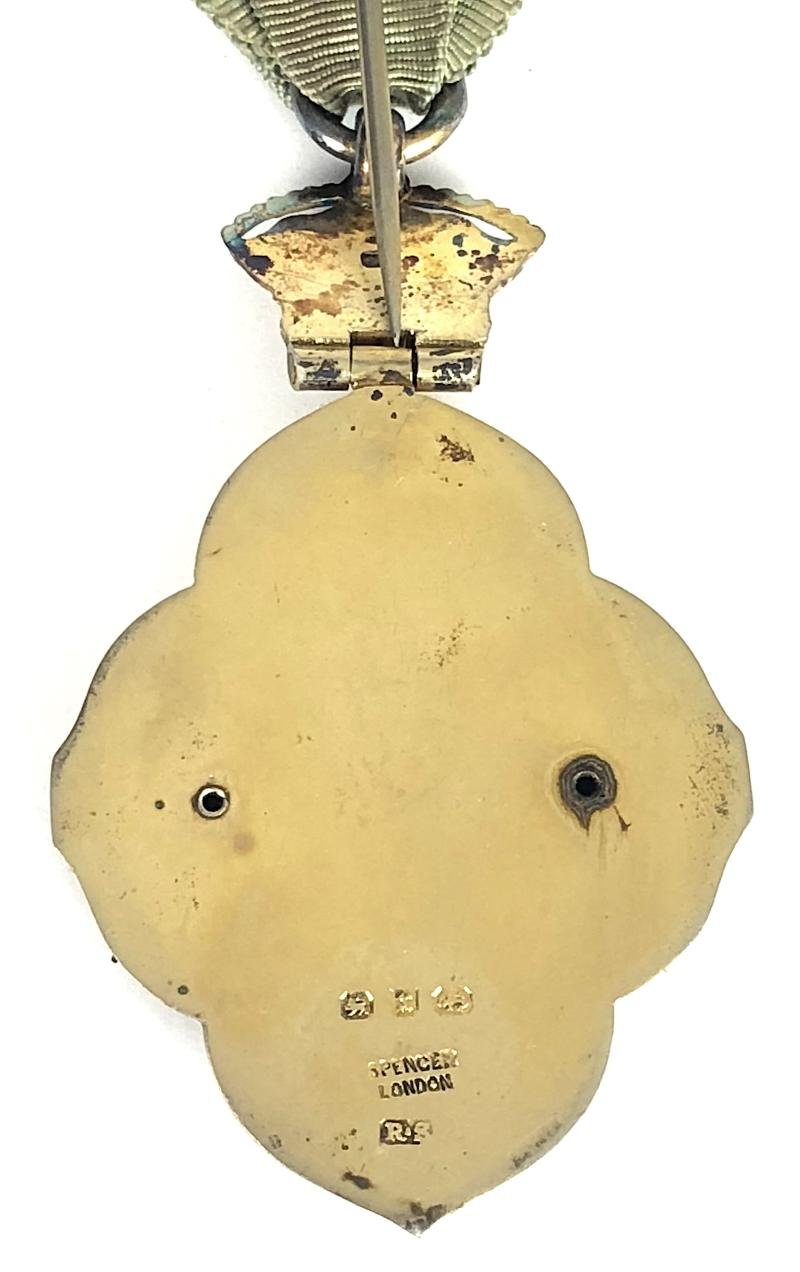 1897 Queen Victoria's Diamond Jubilee Masonic Hm Silver Jewel & Case — image 4