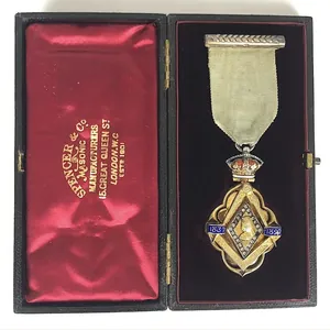1897 Queen Victoria's Diamond Jubilee Masonic Hm Silver Jewel & …