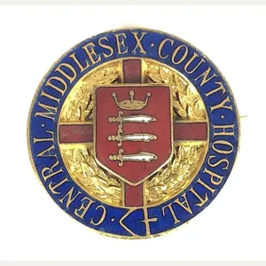 Central Middlesex County Hospital Gilt & Enamel Badge