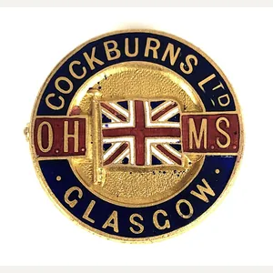 WW1 Cockburns Ltd Glasgow O.H.M.S. On War Service Badge