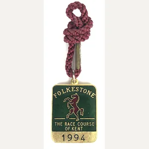 1994 Folkestone Racing Club Badge The Race Course of Kent