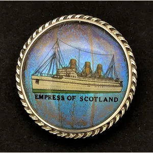 Empress of Scotland Canadian Pacific Railway shipping line silver ships …