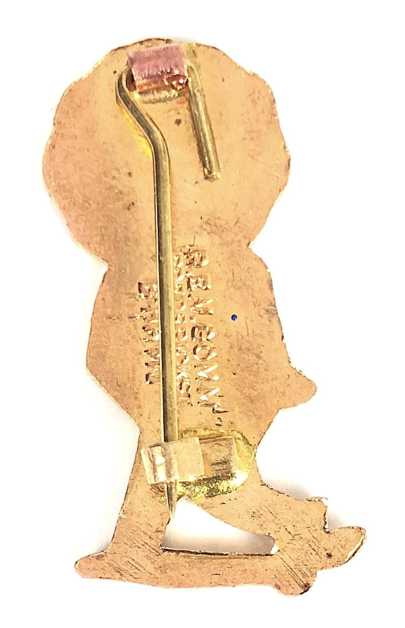 Robertsons 1970s Golly hockey player advertising badge R.E.V.Gomm — image 2