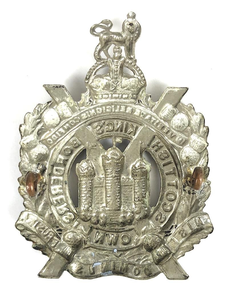 Kings Own Scottish Borderers KOSB Regimental cap badge c.1901 to 1952 — image 2