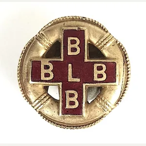 Boys Life Brigade BLB red cross badge c1899 to 1926