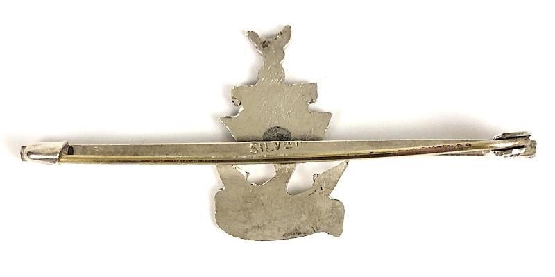 Womens Royal Naval Service WRNS Silver Brooch — image 2
