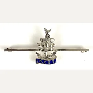 Womens Royal Naval Service WRNS Silver Brooch