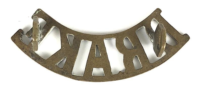 WW1 Royal Naval Division RND DRAKE Battalion brass shoulder title badge — image 2