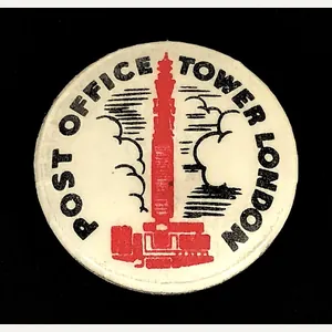 Post Office Tower London circa 1965 GPO souvenir tin button …