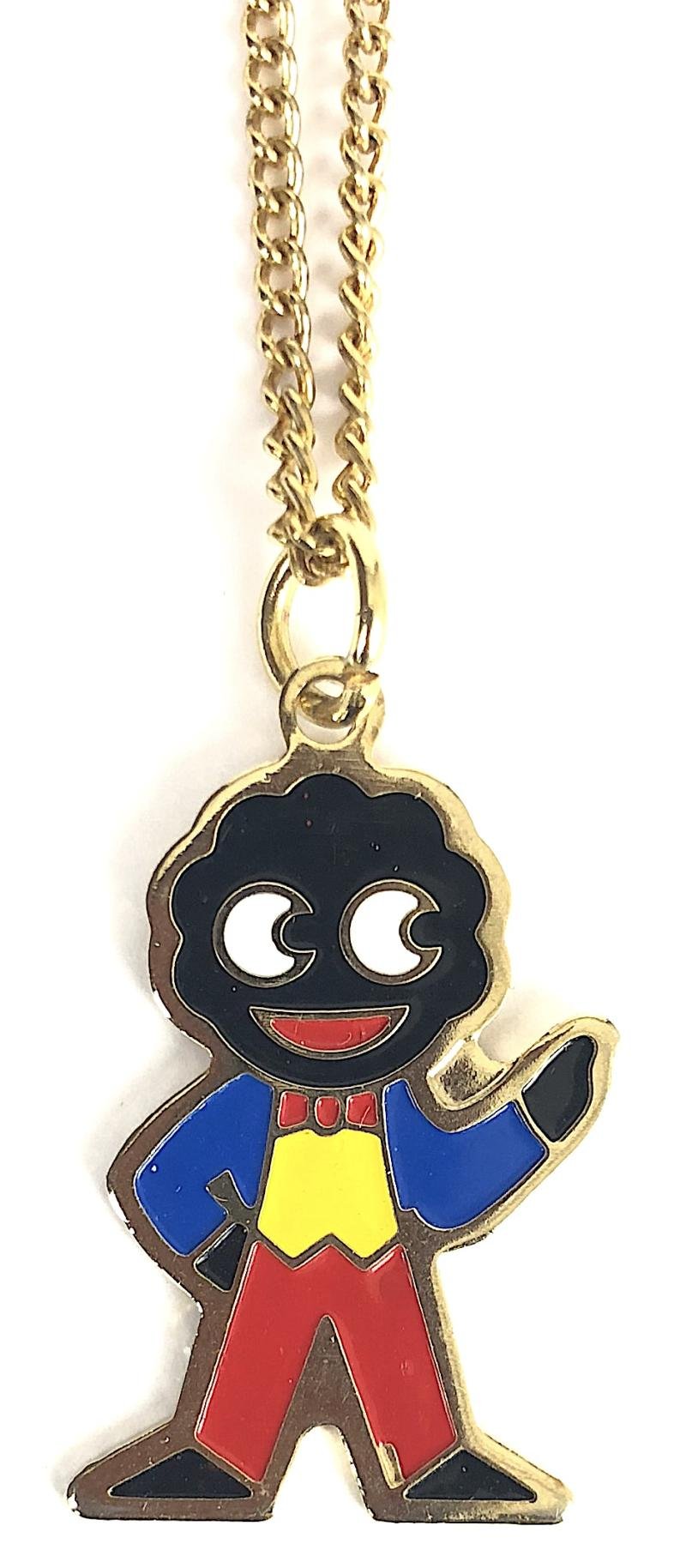 Robertsons Golly Standard 1980's acrylic pendant badge & chain — image 2