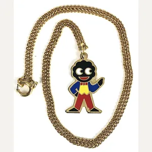 Robertsons Golly Standard 1980's acrylic pendant badge & chain