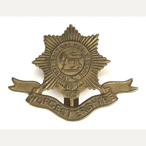 WWI Worcestershire Regiment All-Brass Cap Badge