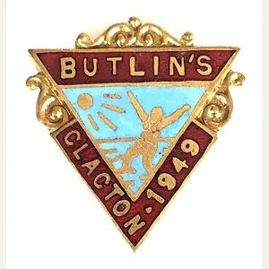 Butlins 1949 Clacton Holiday Camp Girl In The Sun Badge