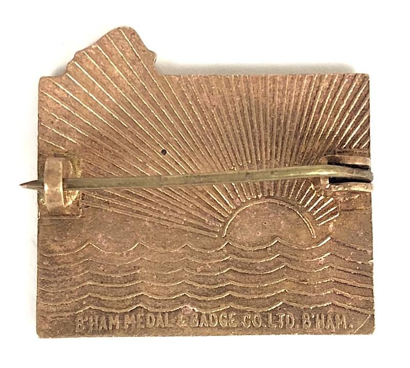 Butlins 1949 Filey Holiday Camp Girl Riding A Fish Badge — image 2