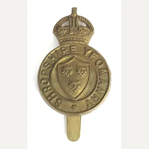 Shropshire Yeomanry All-Brass Cap Badge