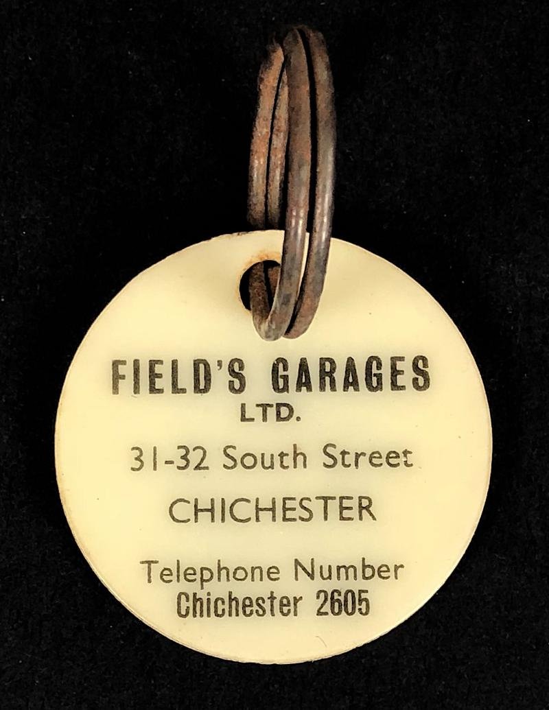 National Benzole Mixture key ring badge Fields Garages Chichester — image 2