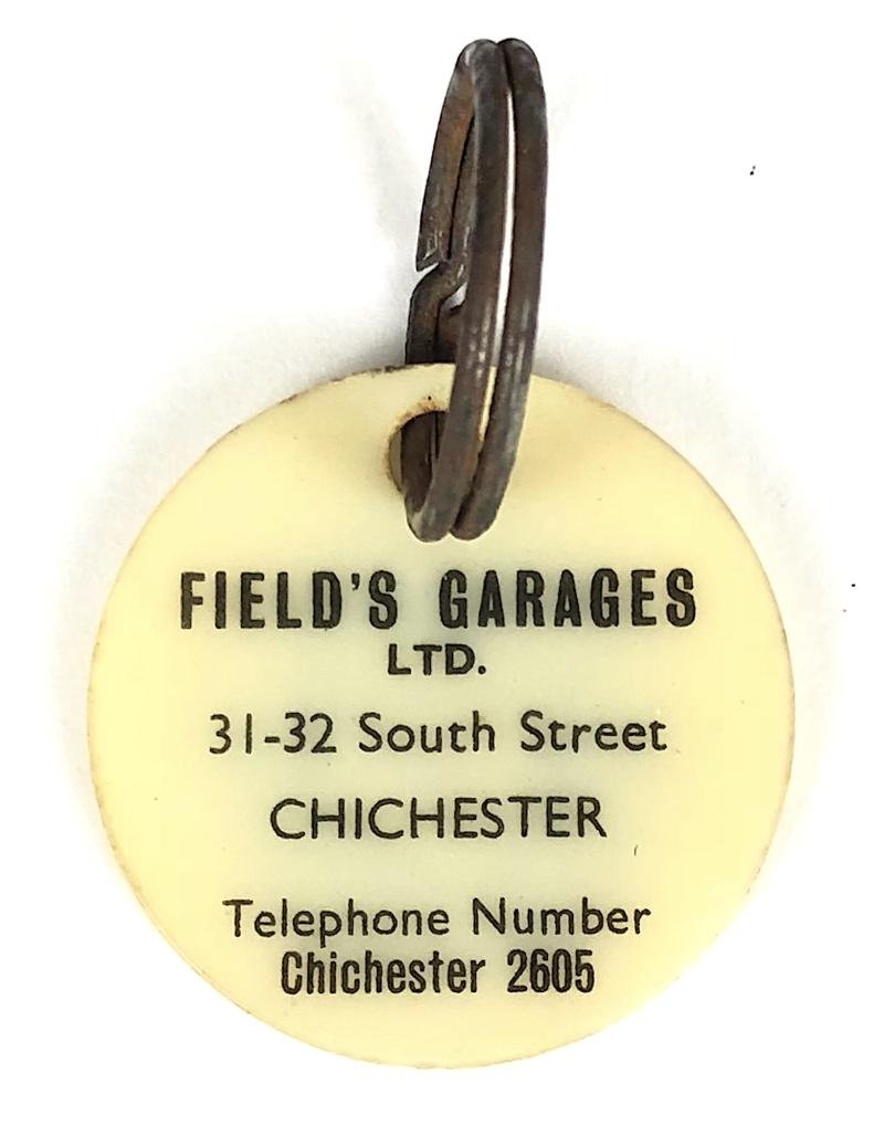 National Benzole Mixture key ring badge Fields Garages Chichester — image 3