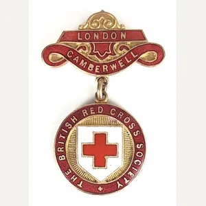 British Red Cross Society London Camberwell Badge 6592 M.L.OLIVEIR