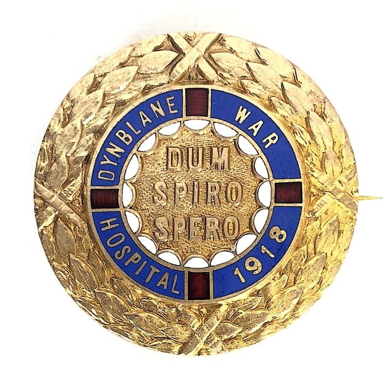 Dynblane War Hospital 1918 war service badge