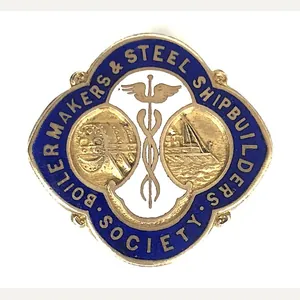 Boilermakers & Steel Shipbuilders Society Trade Union Badge c.1911