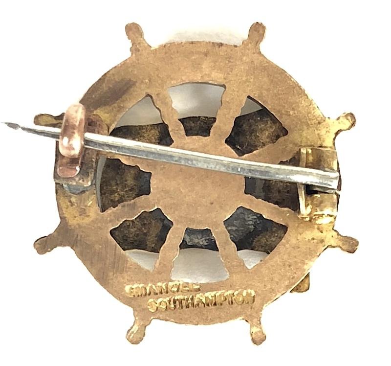 Union-Castle Shipping Line ships wheel badge by Emanual Southampton — image 2