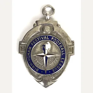 1951 Birmingham Festival Football League Badge Sports Medal