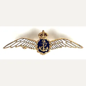 WW2 Fleet Air Arm pilot's wing gilt and enamel sweetheart …