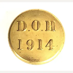 1914 Dartmoor Otterhounds DOH hunt button lapel badge