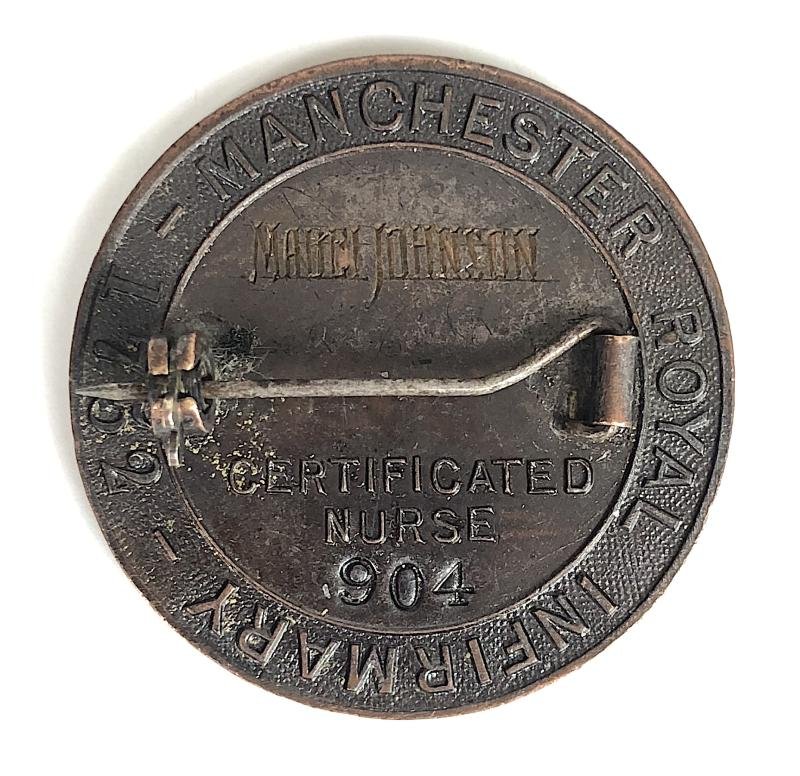 Manchester Royal Infirmary Certificated Nurse Bronze Badge — image 2