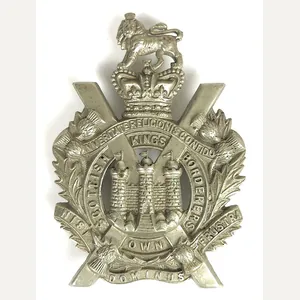 King's Own Scottish Borderers Victorian KOSB glengarry cap badge c.1884-1901.
