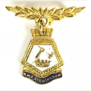 Royal Navy HMS Birmingham ships crest sweetheart brooch