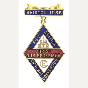 Christian Endeavour 46th British National Convention Bristol 1938 badge