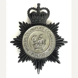 British Transport Commission Police railway helmet plate