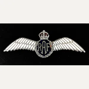 WW2 Royal Air Force Pilot's Wing RAF Enamell Sweetheart pin …