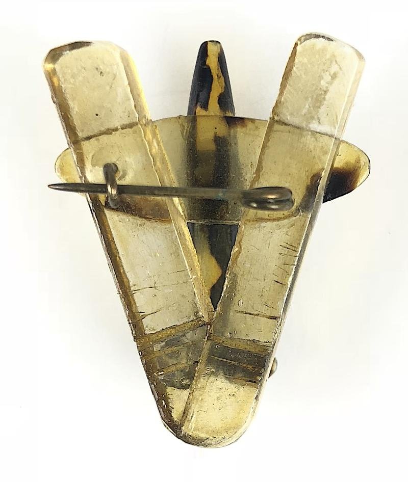 Spitfire Fighter Plane V for Victory perspex badge — image 2