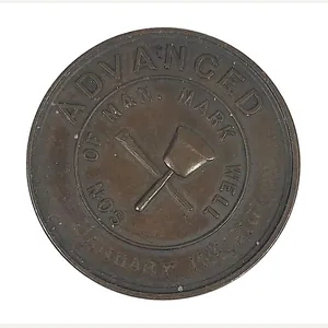 Masonic Bronze Token Advanced Son of Man Mark Well Dated …