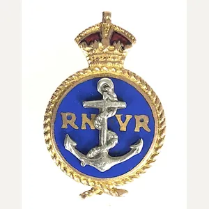 Royal Navy Volunteer Reserve RNVR lapel badge J.R.Gaunt London