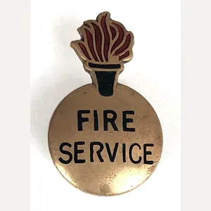 WW2 Fire Service war workers numbered badge