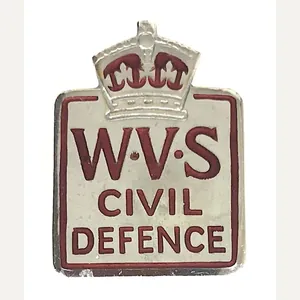 WW2 Womens Voluntary Service WVS Civil Defence badge L.Simpson & …