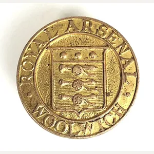 Royal Arsenal Woolwich Royal Ordnance Factory officially numbered badge