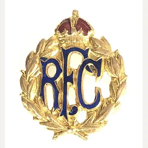 WW1 Royal Flying Corps RFC miniature gilt & enamel badge