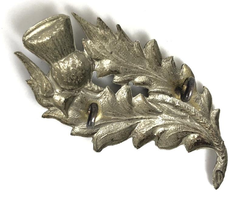 1885 - 1902 South African Cape Town Highlanders Thistle Collar Badge — image 2