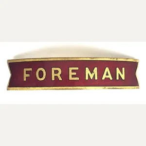 British Railways Midland Region Foreman red enamel fishtail cap badge
